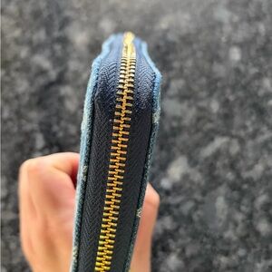 Blue and Gold Wallet LV